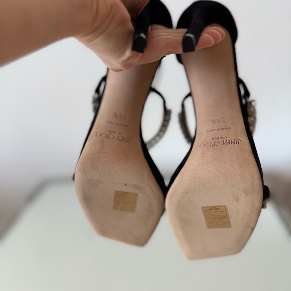 New JIMMY CHOO Bing 105 crystal-embellished suede platform sandals $1,695 - Picture 14 of 14